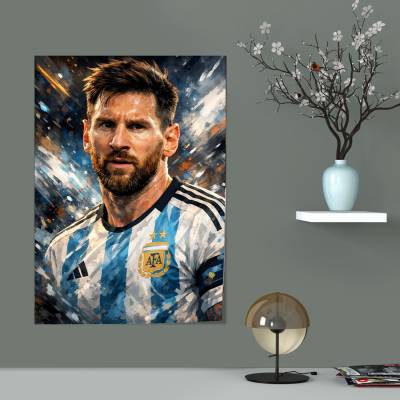 پوستر  طرح لیونل مسی - کد : 004