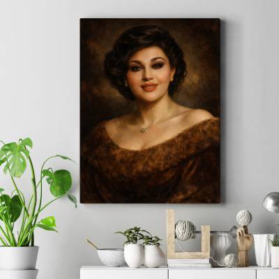 تابلو کنواس (بوم) طرح هایده - کد : 002