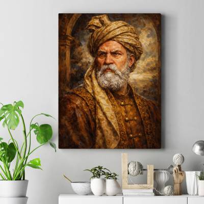 تابلو کنواس (بوم) طرح ابوالقاسم فردوسی