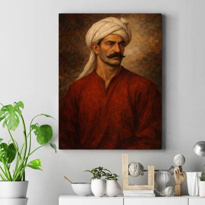 تابلو کنواس (بوم) طرح یعقوب لیث صفاری 