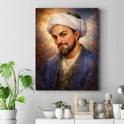 تابلو کنواس (بوم) طرح سعدی شیرازی 