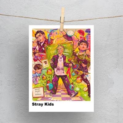 پولاروید(فتوکارت) طرح استری کیدز (Stray Kids) - کد : 010