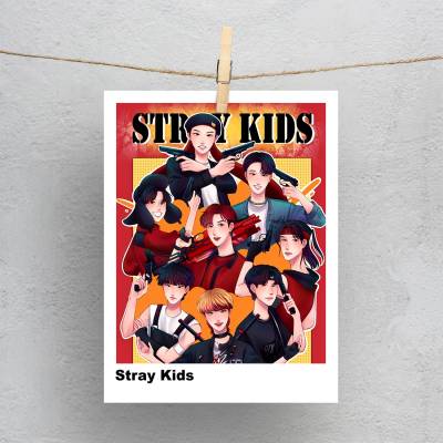 پولاروید(فتوکارت) طرح استری کیدز (Stray Kids) - کد : 016