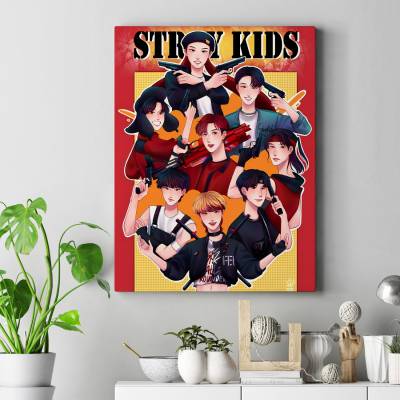 تابلو کنواس (بوم) طرح استری کیدز (Stray Kids) - کد : 016