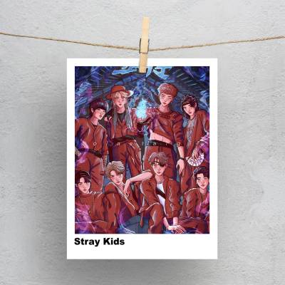 پولاروید(فتوکارت)  طرح استری کیدز (Stray Kids) - کد : 018