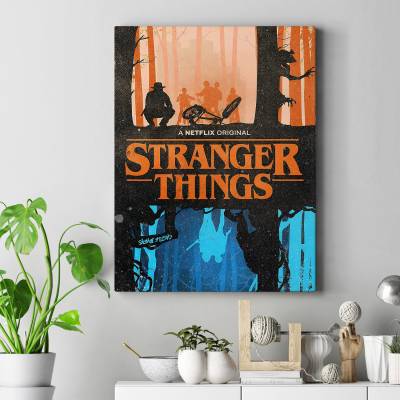 تابلو کنواس (بوم) طرح چیزهای عجیب، استرنجر تینگز (Stranger Things) - کد : 009 