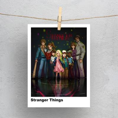 پولاروید(فتوکارت)  	طرح چیزهای عجیب (Stranger Things) - کد : 014 