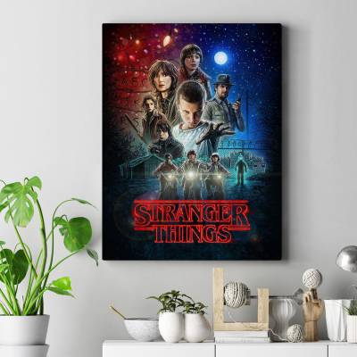 تابلو کنواس (بوم) طرح چیزهای عجیب (Stranger Things) - کد : 016