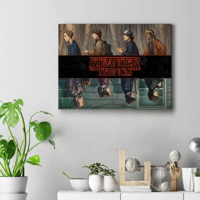 تابلو کنواس (بوم) طرح چیزهای عجیب (Stranger Things) - کد : 027