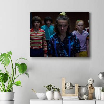 تابلو کنواس (بوم)  طرح چیزهای عجیب (Stranger Things) - کد : 028