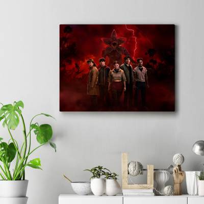 تابلو کنواس (بوم) طرح چیزهای عجیب، استرنجر تینگز (Stranger Things) - کد : 038