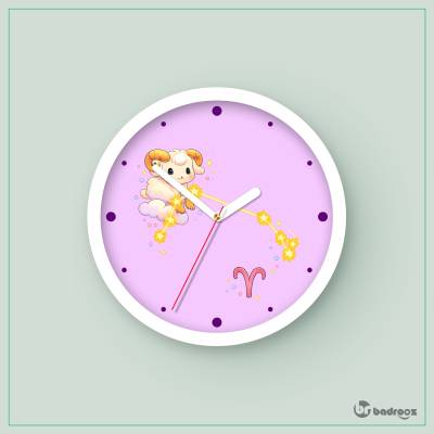 ساعت دیواری  صورت فلکی فروردین (Aries) – کارتونی فانتزی