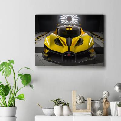 تابلو کنواس (بوم) طرح ماشین بوگاتی ( Bugatti ) - کد : 001 