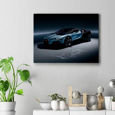 تابلو کنواس (بوم) طرح ماشین بوگاتی ( Bugatti ) - کد : 002