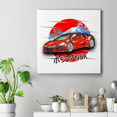 تابلو کنواس مربع (بوم) Honda nsx