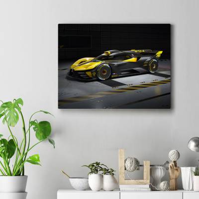 تابلو کنواس (بوم) طرح ماشین بوگاتی ( Bugatti ) - کد : 003 