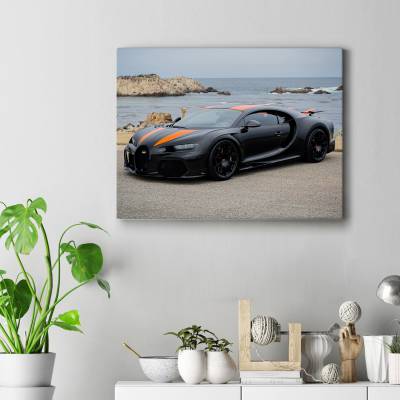 تابلو کنواس (بوم) طرح ماشین بوگاتی ( Bugatti ) - کد : 010