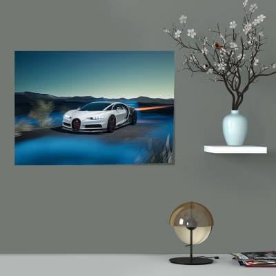 پوستر   طرح ماشین بوگاتی ( Bugatti ) - کد : 011