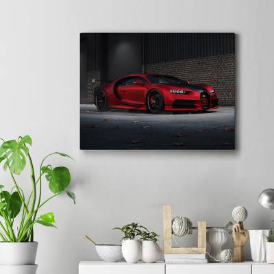 تابلو کنواس (بوم) طرح ماشین بوگاتی ( Bugatti ) - کد : 015