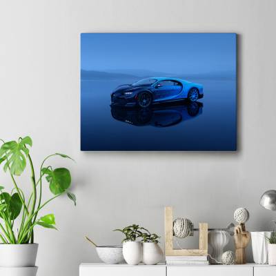 تابلو کنواس (بوم) طرح ماشین بوگاتی ( Bugatti ) - کد : 016
