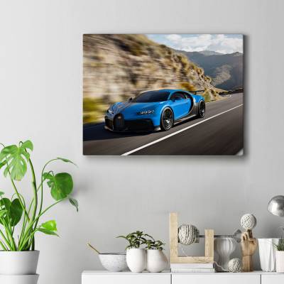 تابلو کنواس (بوم) طرح ماشین بوگاتی ( Bugatti ) - کد : 017