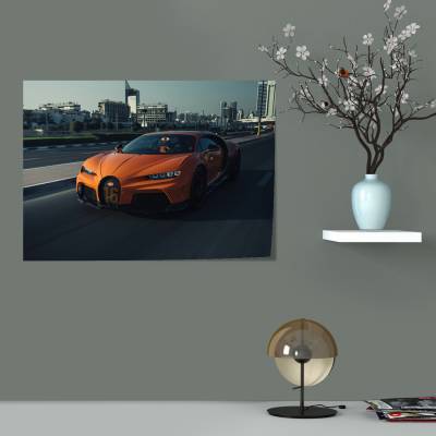 پوستر  طرح ماشین بوگاتی ( Bugatti ) - کد : 023