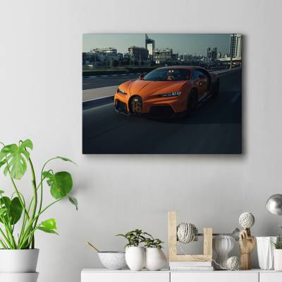 تابلو کنواس (بوم) طرح ماشین بوگاتی ( Bugatti ) - کد : 023