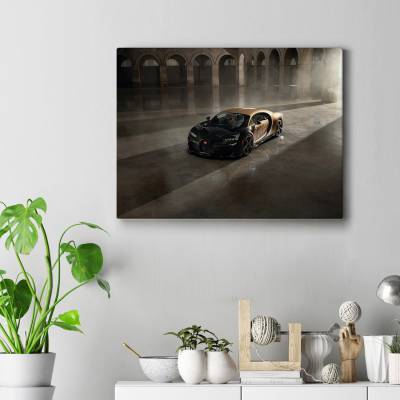 تابلو کنواس (بوم) طرح ماشین بوگاتی ( Bugatti ) - کد : 024