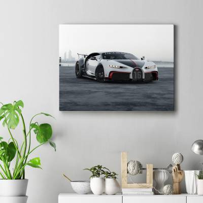 تابلو کنواس (بوم)  طرح ماشین بوگاتی ( Bugatti ) - کد : 029