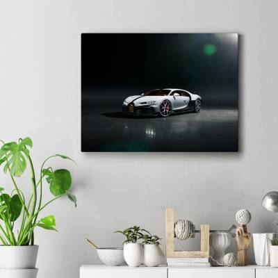 تابلو کنواس (بوم) طرح ماشین بوگاتی ( Bugatti ) - کد : 030