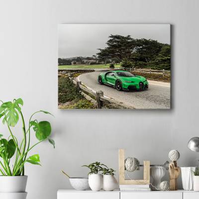 تابلو کنواس (بوم) طرح ماشین بوگاتی ( Bugatti ) - کد : 033 