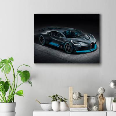 تابلو کنواس (بوم) طرح ماشین بوگاتی ( Bugatti ) - کد : 036