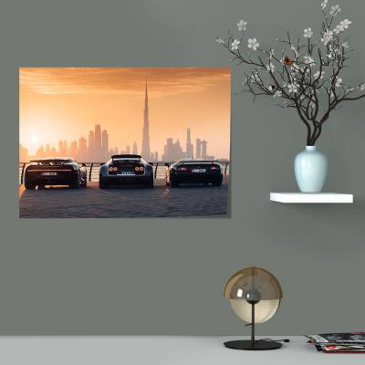 پوستر  طرح ماشین بوگاتی ( Bugatti ) - کد : 037