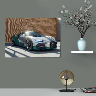 پوستر  طرح ماشین بوگاتی ( Bugatti ) - کد : 040 