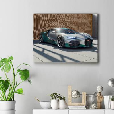 تابلو کنواس (بوم) طرح ماشین بوگاتی ( Bugatti ) - کد : 040 