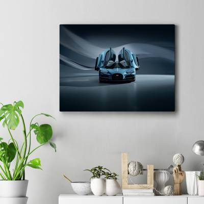 تابلو کنواس (بوم) طرح ماشین بوگاتی ( Bugatti ) - کد : 041 