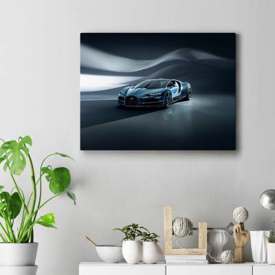 تابلو کنواس (بوم) طرح ماشین بوگاتی ( Bugatti ) - کد : 042