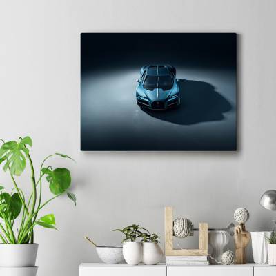 تابلو کنواس (بوم)  طرح ماشین بوگاتی ( Bugatti ) - کد : 043