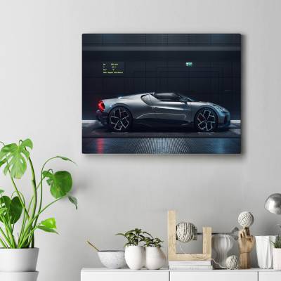تابلو کنواس (بوم) طرح ماشین بوگاتی ( Bugatti ) - کد : 044
