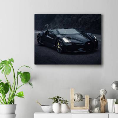 تابلو کنواس (بوم) طرح ماشین بوگاتی ( Bugatti ) - کد : 045 