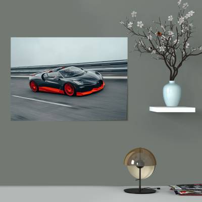 پوستر   طرح ماشین بوگاتی ( Bugatti ) - کد : 048