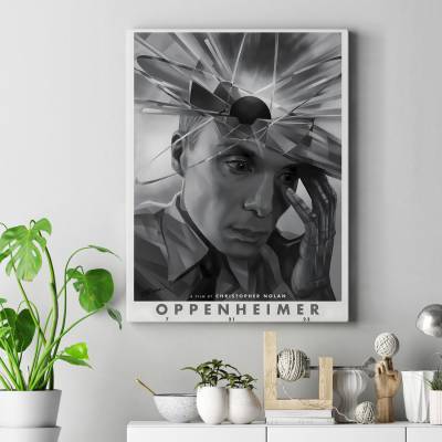 تابلو کنواس (بوم)  طرح اوپنهایمر (oppenheimer) - کد: 004