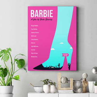 تابلو کنواس (بوم) طرح باربی ( Barbie ) - کد : 004 