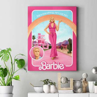 تابلو کنواس (بوم) طرح باربی ( Barbie ) - کد : 007 