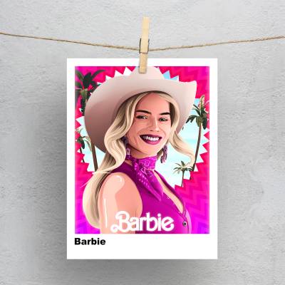 پولاروید(فتوکارت)  طرح باربی ( Barbie ) - کد : 008