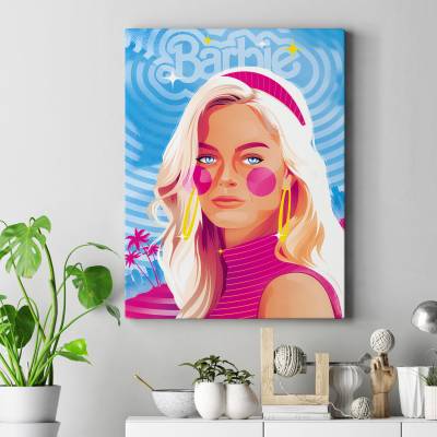 تابلو کنواس (بوم) طرح باربی ( Barbie ) - کد : 009 