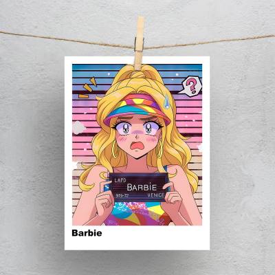 پولاروید(فتوکارت) طرح باربی ( Barbie ) - کد : 010 