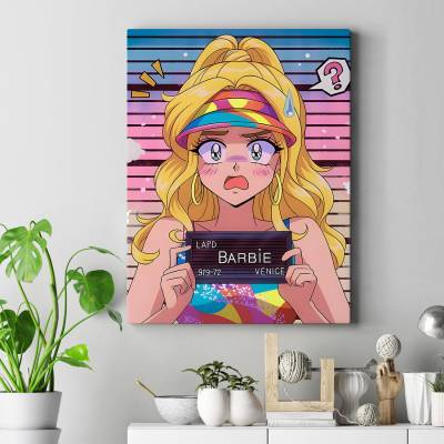 تابلو کنواس (بوم) طرح باربی ( Barbie ) - کد : 010 
