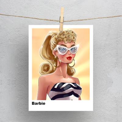 پولاروید(فتوکارت) طرح باربی ( Barbie ) - کد : 011