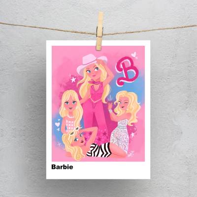 پولاروید(فتوکارت) طرح باربی ( Barbie ) - کد : 012